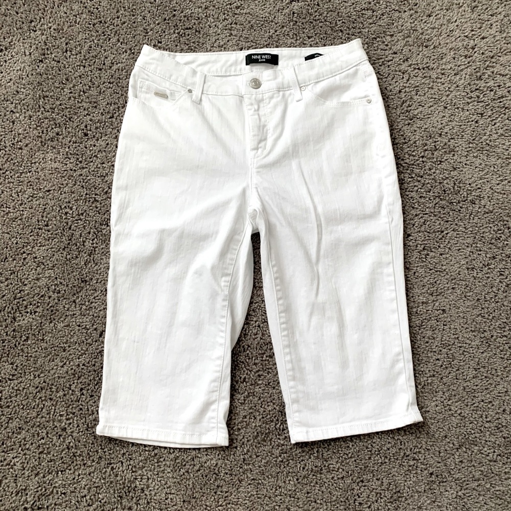 Nine West White Bermuda Jeans